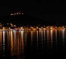 Du balcon : les lumières du port de Sanary