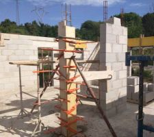 Pose des coffrets pour les volets