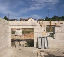 Pose des coffrets pour les volets