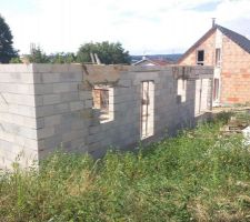 Pose des coffrets pour les volets