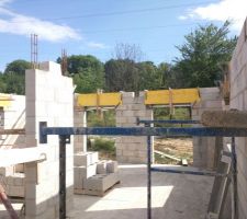 Pose des coffrets pour les volets