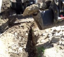 Remblais et enlèvement des debris