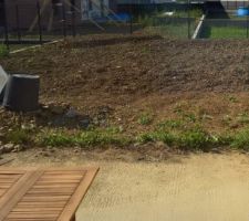 Terrain retourn&eacute; et butte faite.