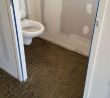 Réalisation de la nouvelle chape dans toute la partie habitable....