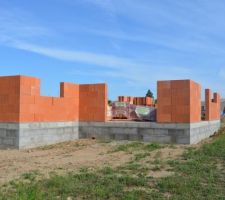 Élévation des murs vue du jardin