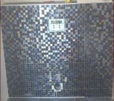 25 septembre : mosaïque dans les wc posée