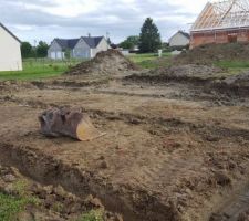 Le terassement du terrain c'est terminé en un jour ou deux seulement !