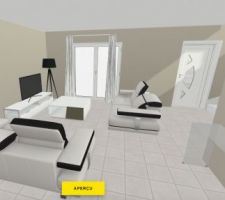 Simulation avec Homebyme: vue du sejour