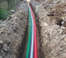 Réalisation des travaux de raccordement de la maison.