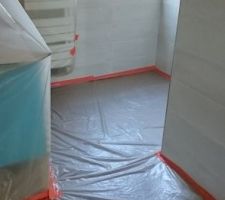 Préparation pour la peinture : les salles d'eau sous son hausse !