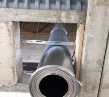 Notre conduit de chemin&eacute;e pour notre poele a bois.