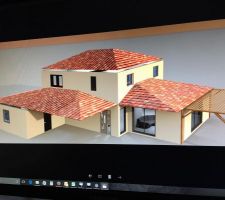 Il s'agit de la vue 3D de la maison fait sous le logiciel Sweet Home 3D