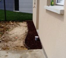 Paysagiste en plein travail.... Bordure propreté