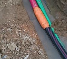 Gaine eau potable en deux parties