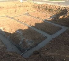 Ferraillage & coulage des Fondations
