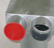 Bouche d'aération : alimentation 1 ou 2 conduits de 75 mm