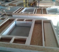 Fabrication murs ossature bois usine Isopaille