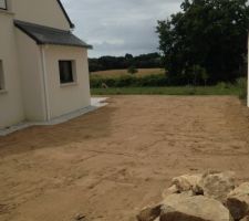 Terrassement autour de la maison