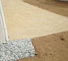 Terrassement autour de la maison (zone de stationnement)