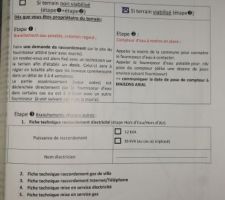 Fiche raccordement (élec, gaz, tel)  / mise en service (élec, gaz)