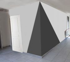 Idée peinture gris clair gris anthracite et blanc