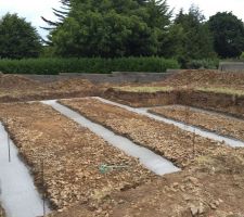 Aujourd'hui coulage des fondations.