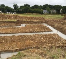 Aujourd'hui coulage des fondations.