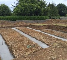 Aujourd'hui coulage des fondations.