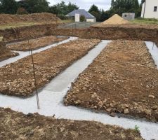 Aujourd'hui coulage des fondations.