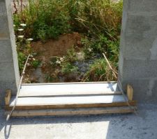 Finition des seuils de porte - porte de service du garage : attention à la marche !