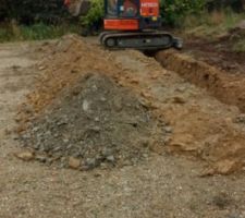 Fouilles pour muret de clôture