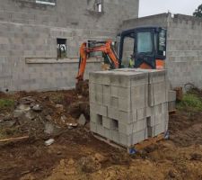 Fouilles pour muret de cl&ocirc;ture