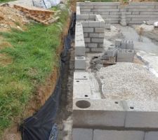 &Eacute;l&eacute;vation du Vide sanitaire 7 rangs conform&eacute;ment a l'&eacute;tude de sol