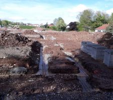 Semelles de fondations en cours