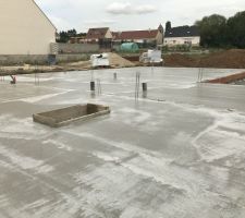 Coulage de la dalle en béton