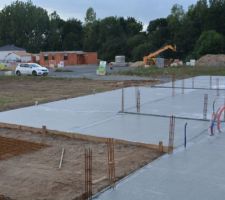 Terrasse coulée en même temps que la dalle