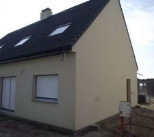 Facade exterieur coter jardin enduit