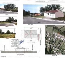 Voici une image de synth&egrave;se, ou l'ont peut voir ou se situe le terrain, ainsi que l'implantation sur la parcelle
