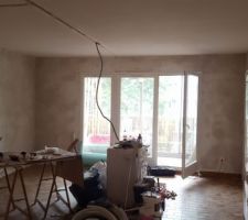 Lissage des murs sur crepis platre 1ere couche