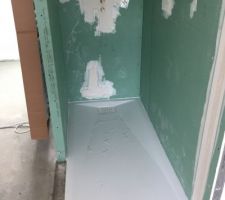 Pose du receveur de douche