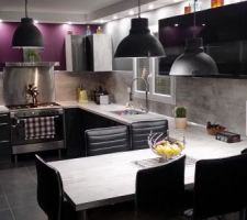 Crédence effet béton