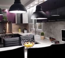 Crédence effet béton