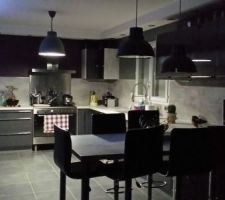 Crédence effet béton