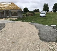 Pose de bordure béton