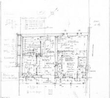 Plan de 1954 du rez-de-chaussée (état actuel de la maison)