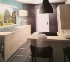 Rendu 3d de la cuisine