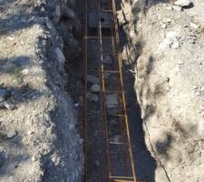 Ferrailles soud&eacute;es sur plots