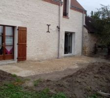 Plateforme calcaire sous la terrasse.