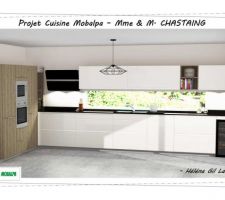 Visuel de la cuisine avec la fenetre panoramique
