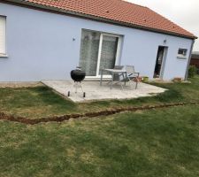 Début des travaux terrasse